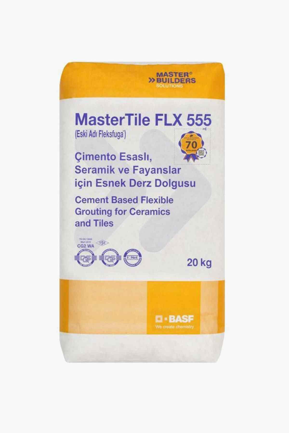 BASF MASTERTILE FLX 555 BEYAZ 20 KG (FLEKSFUGA)