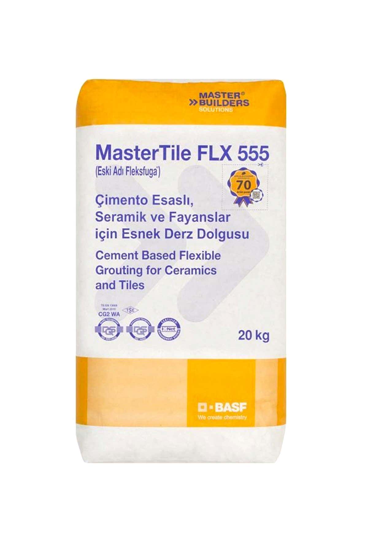 BASF MASTERTILE FLX 555 GRI 20 KG (FLEKSFUGA)
