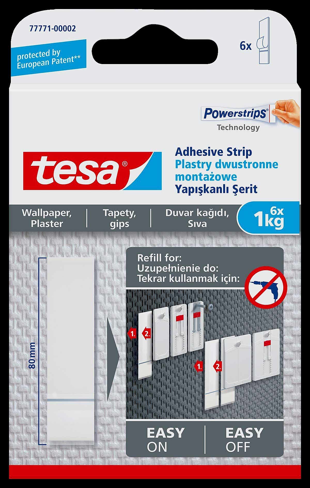 TESA 77771 SÖKÜLEBILIR ASKI DUVAR YEDEK BANT 1KG 6 ADET
